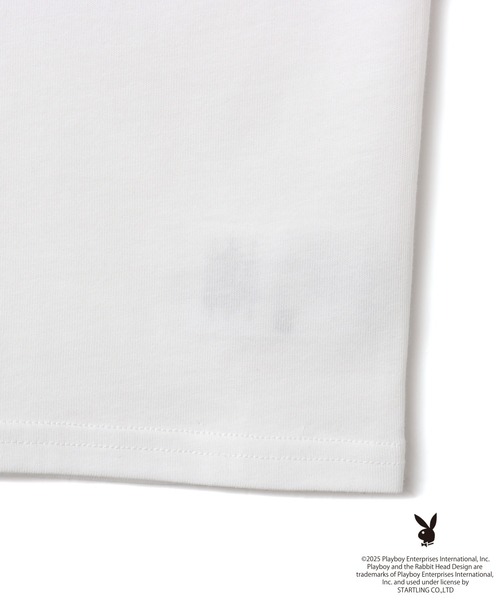 PLAYBOY（プレイボーイ）の「PLAYBOY x atmos pink Big T-shirt / プレイボーイ アトモス ピンク ビッグ T シャツ 【SP】（Tシャツ/カットソー・レディース・ホワイト・FREE）」の6枚目の写真