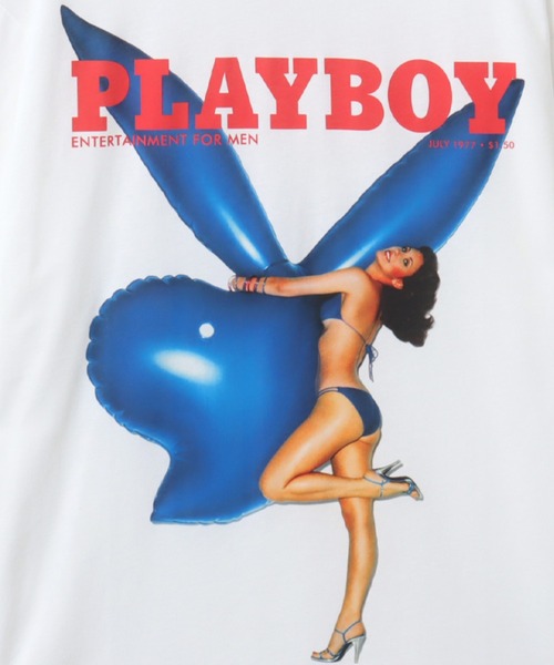 PLAYBOY（プレイボーイ）の「PLAYBOY x atmos pink Big T-shirt / プレイボーイ アトモス ピンク ビッグ T シャツ 【SP】（Tシャツ/カットソー・レディース・ホワイト・FREE）」の3枚目の写真