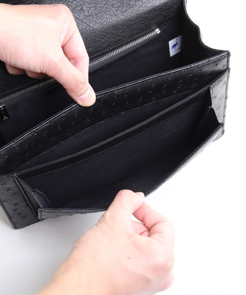 オーストリッチビジネスバッグ セカンドバッグ メンズ オーストリッチ 長財布 財布 レザー 革 牛革