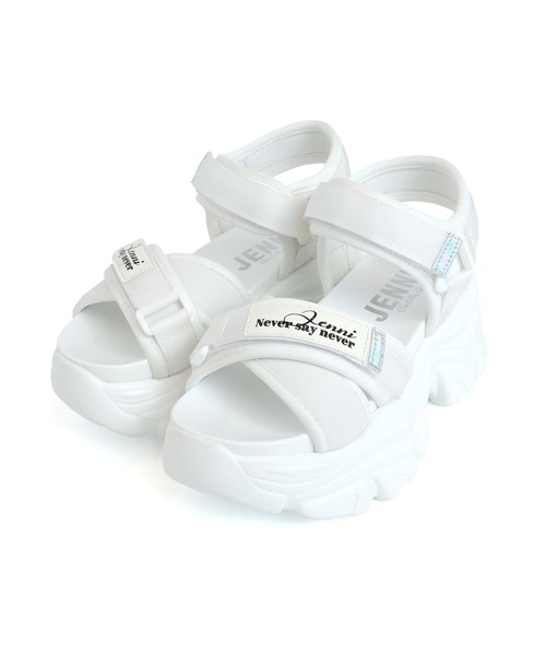 JENNI(ジェニィ)の「【リバイバルアイテム】厚底テープスポサン(サンダル・キッズ・オフホワイト/ブラック・23cm/22cm/24cm)」の3枚目の写真