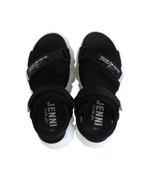 JENNI(ジェニィ)の「【リバイバルアイテム】厚底テープスポサン(サンダル・キッズ・オフホワイト/ブラック・23cm/22cm/24cm)」の8枚目の写真