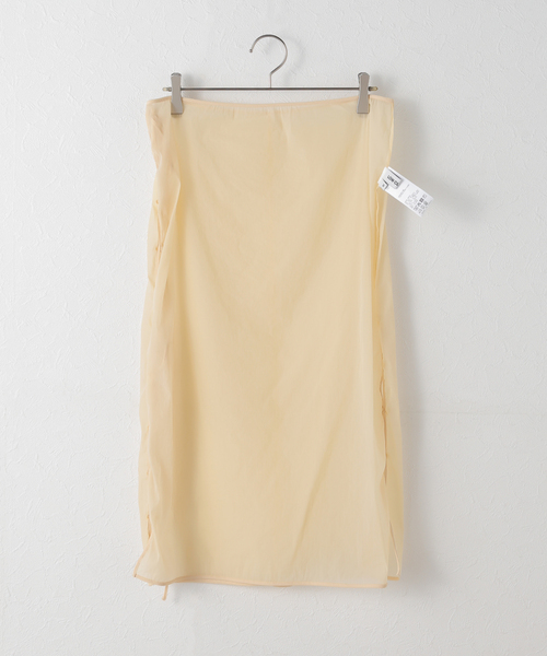 LOW CLASSIC(ロウ クラシック)の「【LOW CLASSIC/ロウ クラシック】SEE-THROUGH BUTTON LOOP SKIR(スカート・レディース・ブラック/ベージュ/ピンク・MEDIUM)」の11枚目の写真