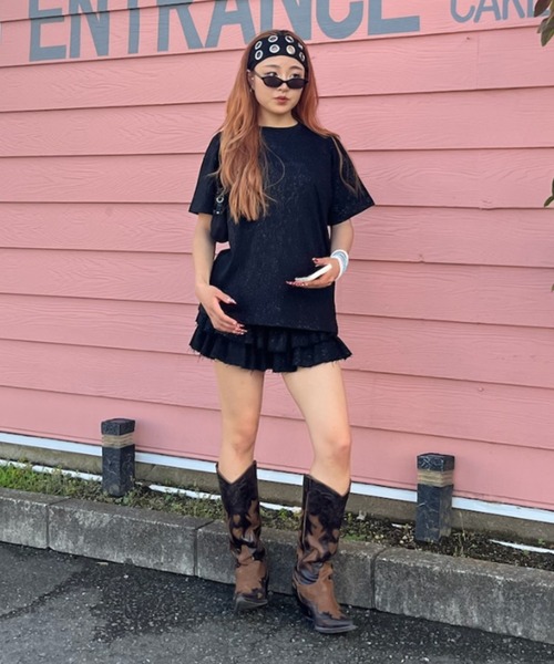 Glitter Heart Logo Tee（Tシャツ/カットソー）｜HTH（エイチ