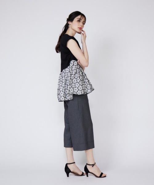 Maglie le cassetto(マーリエ ル カセット)の「刺繍レースドッキングカットソー(Tシャツ/カットソー・レディース・ホワイト/ブルー/ホワイト系その他/ブルー系その他・7号/9号)」の7枚目の写真