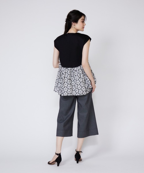 Maglie le cassetto(マーリエ ル カセット)の「刺繍レースドッキングカットソー(Tシャツ/カットソー・レディース・ホワイト/ブルー/ホワイト系その他/ブルー系その他・7号/9号)」の8枚目の写真