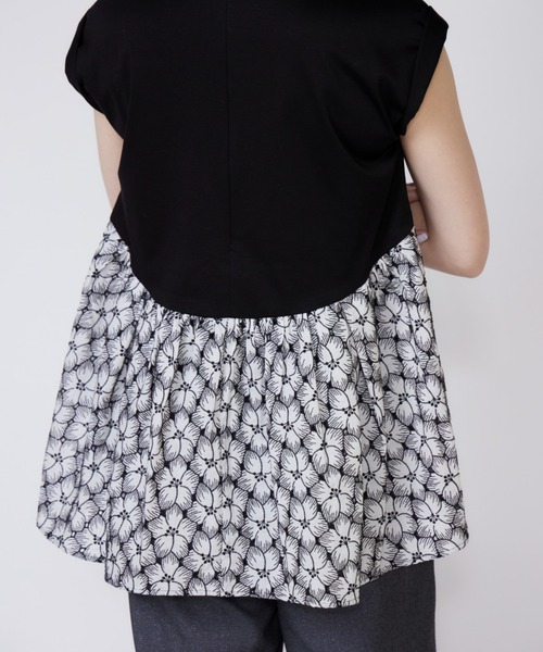 Maglie le cassetto(マーリエ ル カセット)の「刺繍レースドッキングカットソー(Tシャツ/カットソー・レディース・ホワイト/ブルー/ホワイト系その他/ブルー系その他・7号/9号)」の22枚目の写真