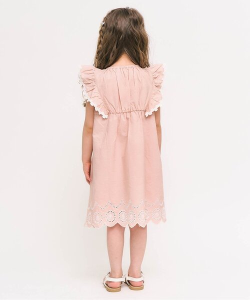 apres les cours（アプレレクール）の「【ジュニア対応】ヨークフリルレースワンピース（ワンピース・キッズ・ピンク/ラベンダー/チェック・80/90/120/140/100/110/130）」の10枚目の写真