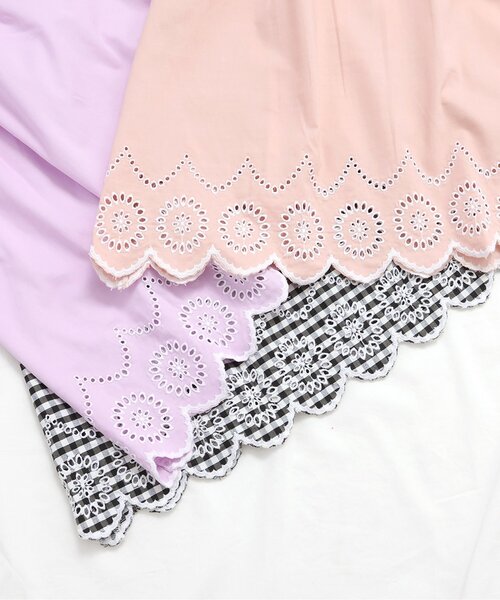 apres les cours（アプレレクール）の「【ジュニア対応】ヨークフリルレースワンピース（ワンピース・キッズ・ピンク/ラベンダー/チェック・80/90/120/140/100/110/130）」の15枚目の写真