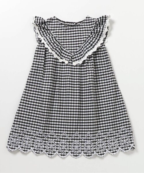 apres les cours（アプレレクール）の「【ジュニア対応】ヨークフリルレースワンピース（ワンピース・キッズ・ピンク/ラベンダー/チェック・80/90/120/140/100/110/130）」の16枚目の写真