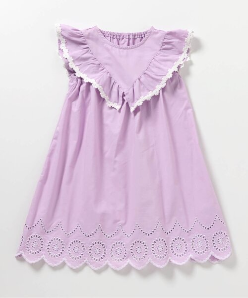 apres les cours（アプレレクール）の「【ジュニア対応】ヨークフリルレースワンピース（ワンピース・キッズ・ピンク/ラベンダー/チェック・80/90/120/140/100/110/130）」の19枚目の写真