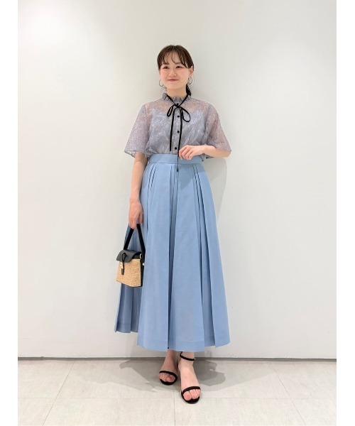 allureville（アルアバイル）の「シアオーガンプリーツスカート（スカート・レディース・サックスブルー/クリアイエロー/ネイビー・1/2）」の20枚目の写真