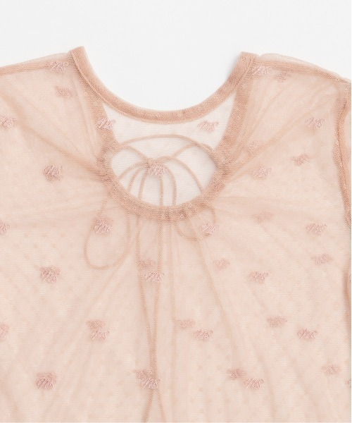 MAISON SPECIAL(メゾンスペシャル)の「Embroidery Lace Tops/エンブロイダリーレーストップス(Tシャツ/カットソー・レディース・ブラック/アイボリー/ブルー/ピンク・FREE)」の22枚目の写真