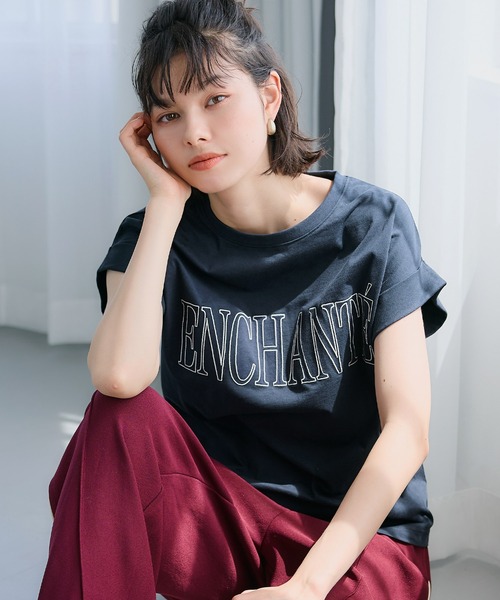 coca(coca)(コカ)の「フレンチスリーブロゴTシャツ(Tシャツ/カットソー・レディース・B/A/C/D・L/M/S/XL)」の4枚目の写真