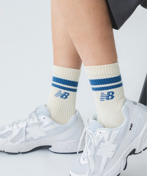 NEW BALANCE（ニューバランス）の「Active ライフスタイル ストライプド クルー ソックス 3P（ソックス/靴下・メンズ・その他3/その他・SMALL/LARGE/MEDIUM）」の2枚目の写真