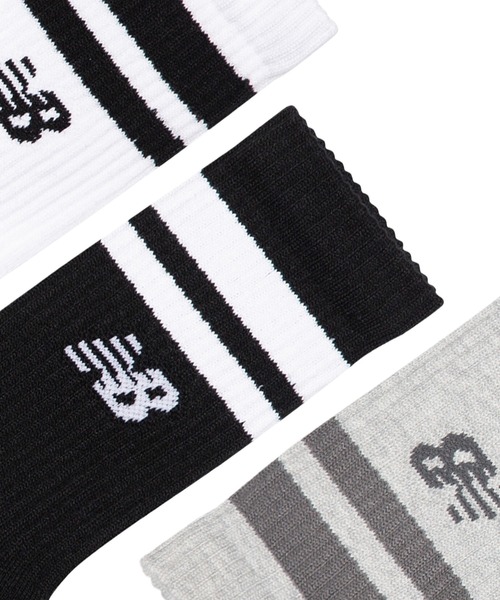 NEW BALANCE（ニューバランス）の「Active ライフスタイル ストライプド クルー ソックス 3P（ソックス/靴下・メンズ・その他3/その他・SMALL/LARGE/MEDIUM）」の5枚目の写真