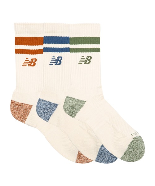 NEW BALANCE（ニューバランス）の「Active ライフスタイル ストライプド クルー ソックス 3P（ソックス/靴下・メンズ・その他3/その他・SMALL/LARGE/MEDIUM）」の7枚目の写真