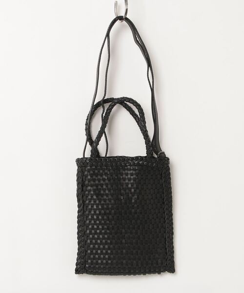 MAISON mou（メゾンムー）の「【Swaraj/スワラージ】手編みメッシュレザー2WAY mini BAG（ショルダーバッグ・レディース・シルバー/ブラック・FREE）」の5枚目の写真