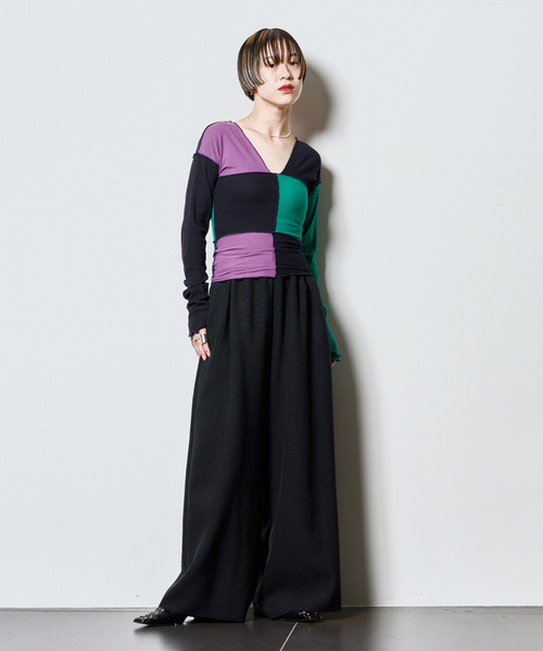CITYSHOP PLEATED パンツ グリーン 230717cc.12.jpg