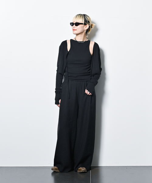 CITYSHOP（シティーショップ）の「ASA EASY WIDE パンツ（その他パンツ・レディース・パープル/ブラック・36/38）」の8枚目の写真