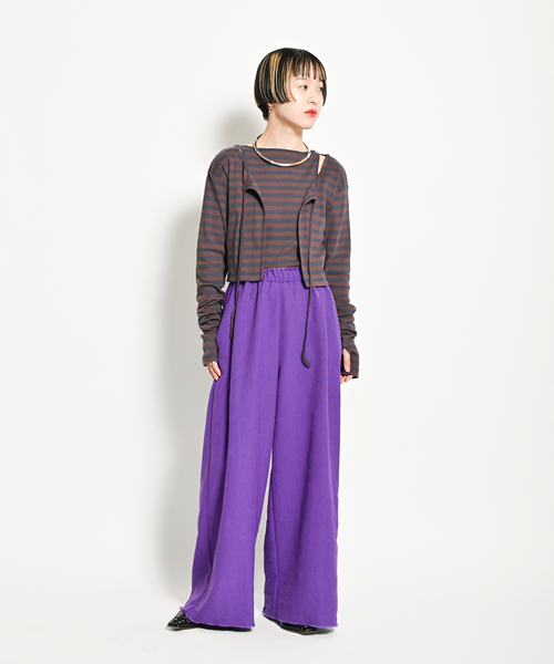 CITYSHOP（シティーショップ）の「ASA EASY WIDE パンツ（その他パンツ・レディース・パープル/ブラック・36/38）」の15枚目の写真