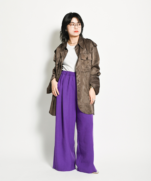 CITYSHOP（シティーショップ）の「ASA EASY WIDE パンツ（その他パンツ・レディース・パープル/ブラック・36/38）」の17枚目の写真