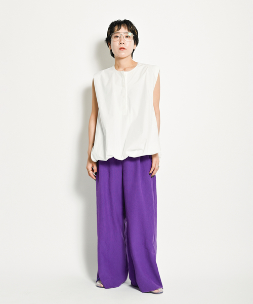 CITYSHOP（シティーショップ）の「ASA EASY WIDE パンツ（その他パンツ・レディース・パープル/ブラック・36/38）」の18枚目の写真