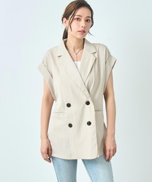 ANAP（アナップ）の「リネン ライク ダブル ジレ ノースリ ジャケット（テーラードジャケット）」