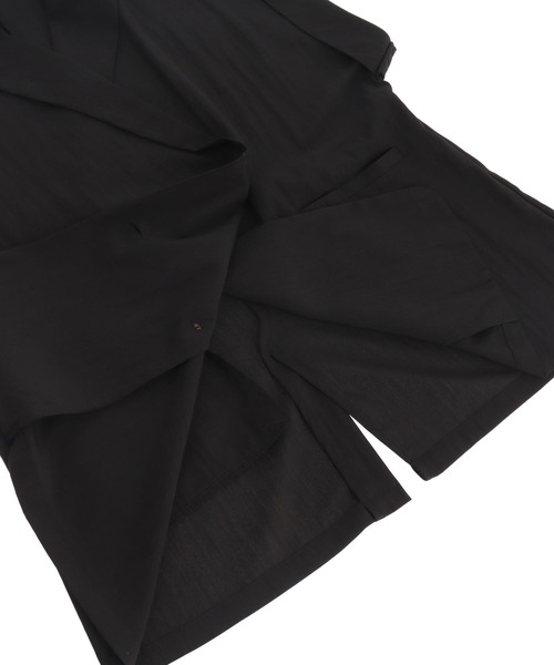 ANAP（アナップ）の「リネン ライク ダブル ジレ ノースリ ジャケット（テーラードジャケット・レディース・キナリ/グレー系その他/ブラック・FREE）」の17枚目の写真