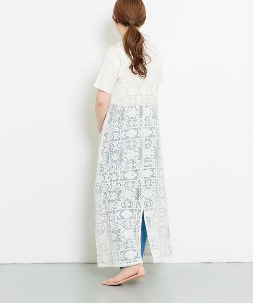 URBAN RESEARCH Sonny Label(アーバンリサーチサニーレーベル)の「レースキャミワンピース(ワンピース・レディース・オフホワイト/チャコールグレー・FREE)」の13枚目の写真
