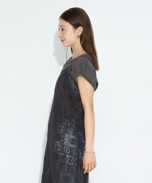 URBAN RESEARCH Sonny Label(アーバンリサーチサニーレーベル)の「レースキャミワンピース(ワンピース・レディース・オフホワイト/チャコールグレー・FREE)」の16枚目の写真