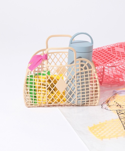 GEORGE'S(ジョージズ)の「ビルドバッグ BUILD BAG 組立てバッグ(エコバッグ/サブバッグ・レディース・イエロー/ライトベージュ/ピンク系その他/ベビーピンク/スカイブルー・FREE)」の2枚目の写真