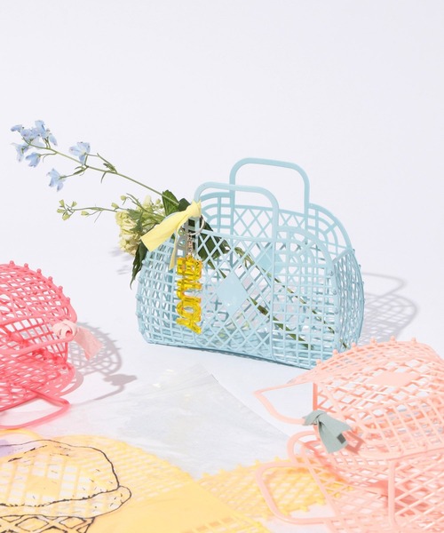 GEORGE'S(ジョージズ)の「ビルドバッグ BUILD BAG 組立てバッグ(エコバッグ/サブバッグ・レディース・イエロー/ライトベージュ/ピンク系その他/ベビーピンク/スカイブルー・FREE)」の3枚目の写真