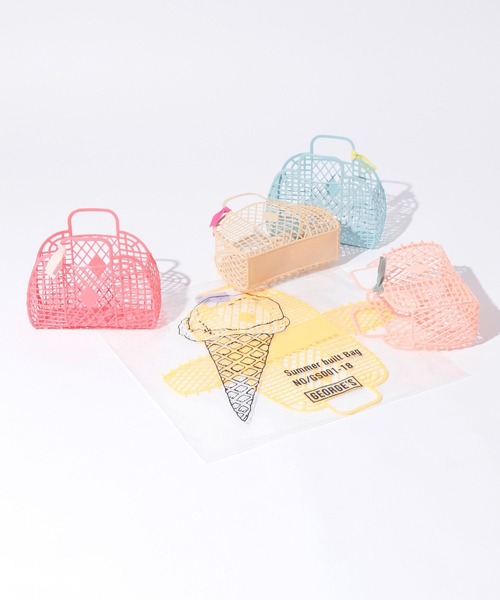GEORGE'S(ジョージズ)の「ビルドバッグ BUILD BAG 組立てバッグ(エコバッグ/サブバッグ・レディース・イエロー/ライトベージュ/ピンク系その他/ベビーピンク/スカイブルー・FREE)」の6枚目の写真