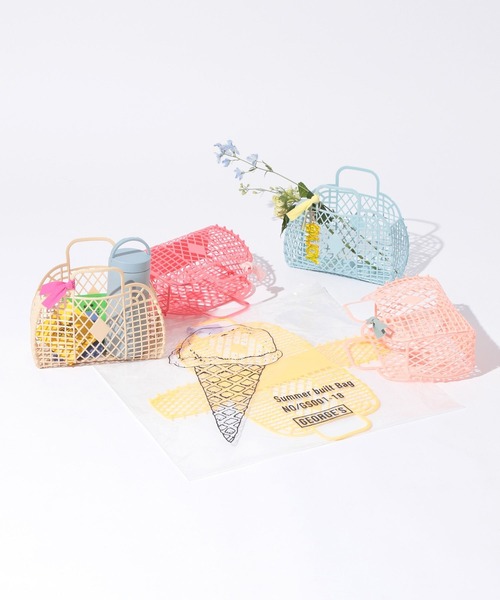 GEORGE'S(ジョージズ)の「ビルドバッグ BUILD BAG 組立てバッグ(エコバッグ/サブバッグ・レディース・イエロー/ライトベージュ/ピンク系その他/ベビーピンク/スカイブルー・FREE)」の7枚目の写真