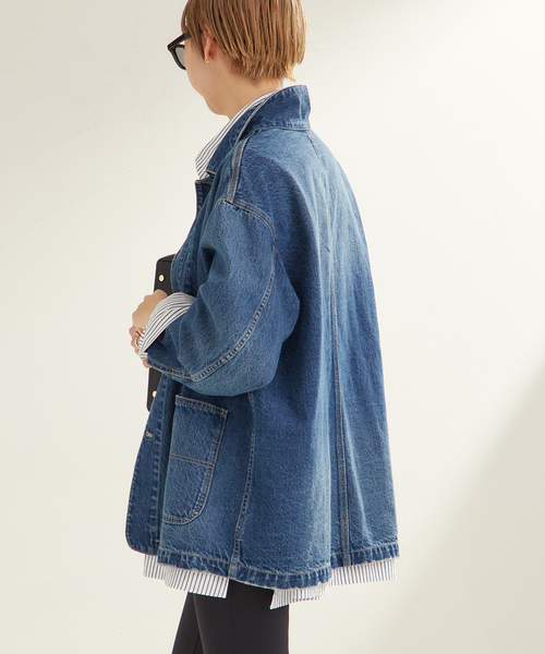 plage（プラージュ）の「《追加》coverall 3（デニムジャケット・レディース・ネイビー/ブラック・38/36）」の17枚目の写真