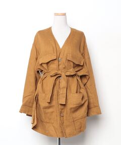 ジャケット・アウター AMERI wave heat polak long coat WAVE STITCH HEAT POLAK LONG COAT(S BLACK): AMERI: WOMENS
