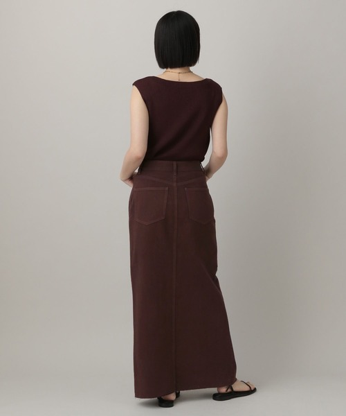 A part by（アパートバイ）の「Apbスリットデニムスカート（デニムスカート・レディース・ボルドー/ライトブルー・SMALL/MEDIUM）」の3枚目の写真