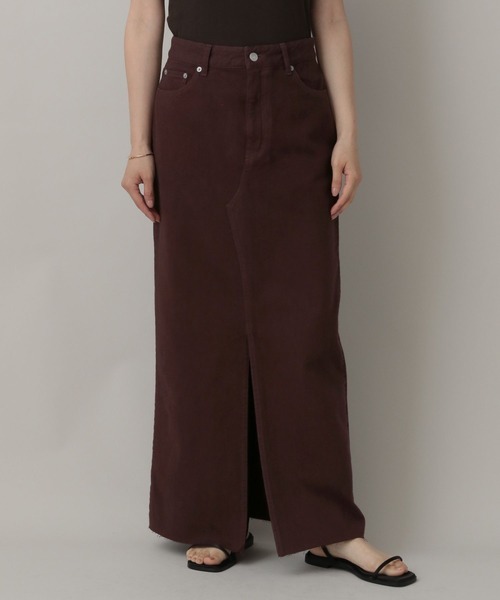 A part by（アパートバイ）の「Apbスリットデニムスカート（デニムスカート・レディース・ボルドー/ライトブルー・SMALL/MEDIUM）」の6枚目の写真