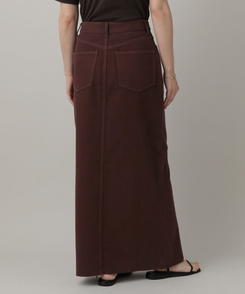 A part by（アパートバイ）の「Apbスリットデニムスカート（デニムスカート・レディース・ボルドー/ライトブルー・SMALL/MEDIUM）」の7枚目の写真