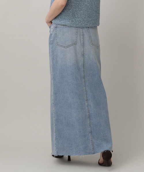 A part by（アパートバイ）の「Apbスリットデニムスカート（デニムスカート・レディース・ボルドー/ライトブルー・SMALL/MEDIUM）」の11枚目の写真