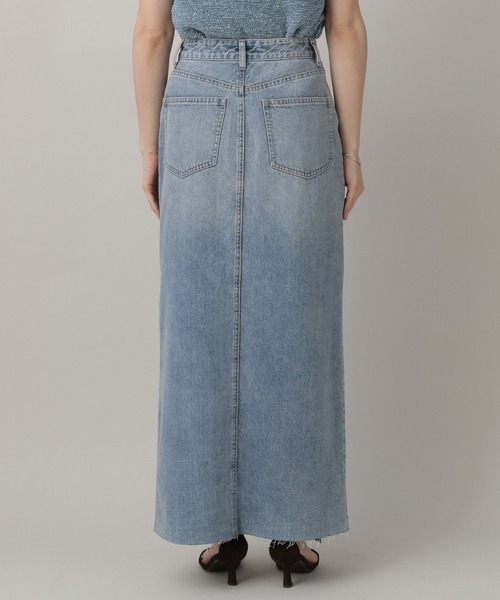 A part by（アパートバイ）の「Apbスリットデニムスカート（デニムスカート・レディース・ボルドー/ライトブルー・SMALL/MEDIUM）」の14枚目の写真