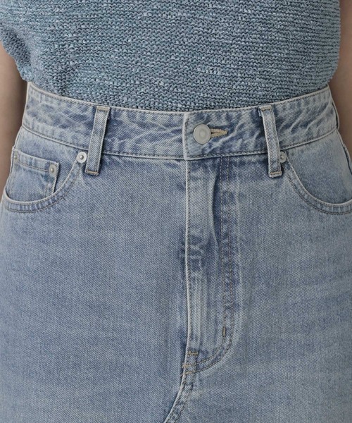 A part by（アパートバイ）の「Apbスリットデニムスカート（デニムスカート・レディース・ボルドー/ライトブルー・SMALL/MEDIUM）」の15枚目の写真