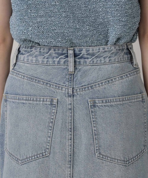 A part by（アパートバイ）の「Apbスリットデニムスカート（デニムスカート・レディース・ボルドー/ライトブルー・SMALL/MEDIUM）」の18枚目の写真