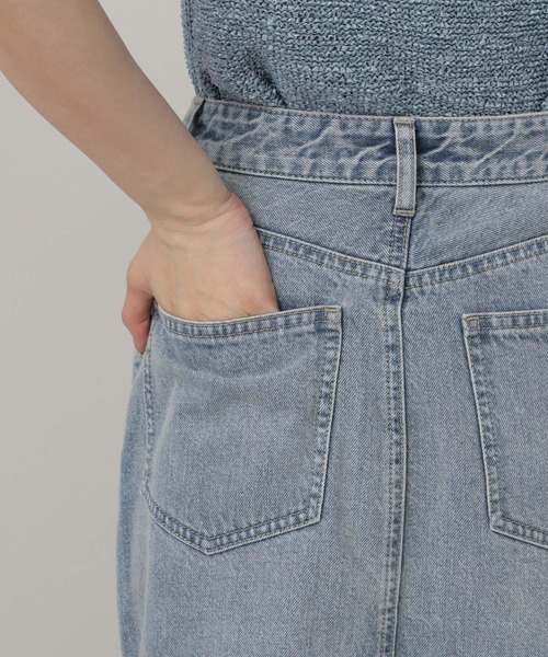 A part by（アパートバイ）の「Apbスリットデニムスカート（デニムスカート・レディース・ボルドー/ライトブルー・SMALL/MEDIUM）」の19枚目の写真