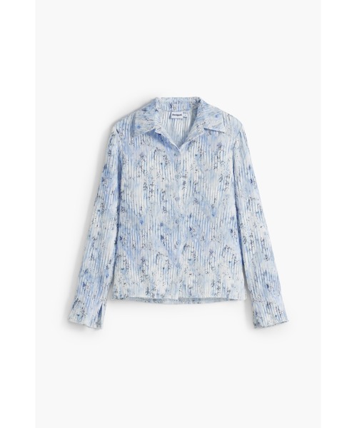 Desigual デシグアル 切り替え プリーツ カットソー DESIGUAL - Desigual デシグアル 切り替え プリーツ カットソー