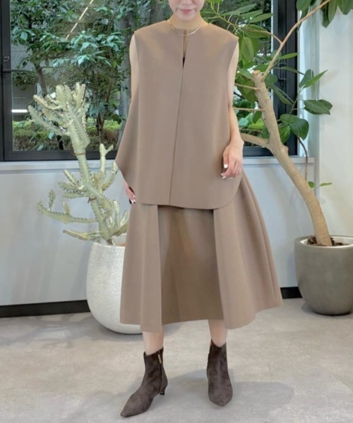 ◇ライトボンディングハイウエストフレアスカート（スカート）｜LE