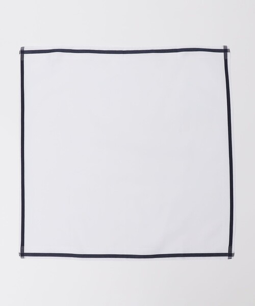 SHIPS（シップス）の「GRAZIINA: シングル ペーン チーフ（ハンカチ/ハンドタオル・メンズ・トップグレー/ネイビー・ONE SIZE）」の2枚目の写真