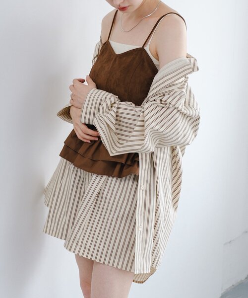 Kastane(カスタネ)の「【セットアップ対応】ストライプシャツ(シャツ/ブラウス・レディース・サックスブルー/アイボリー・FREE)」の15枚目の写真