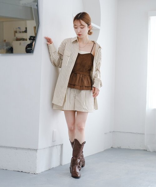 Kastane(カスタネ)の「【セットアップ対応】ストライプシャツ(シャツ/ブラウス・レディース・サックスブルー/アイボリー・FREE)」の19枚目の写真