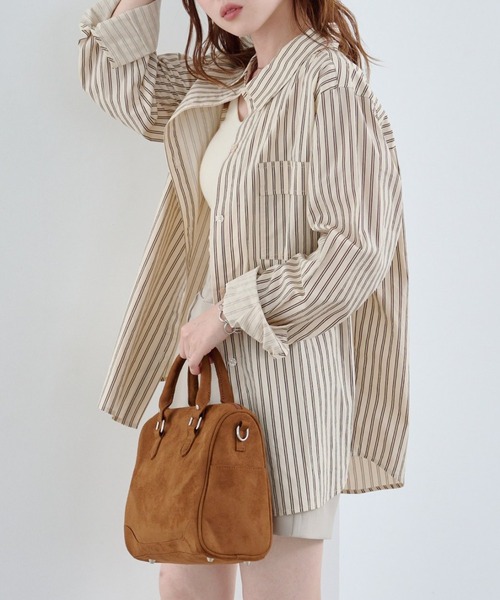 Kastane(カスタネ)の「【セットアップ対応】ストライプシャツ(シャツ/ブラウス・レディース・サックスブルー/アイボリー・FREE)」の1枚目の写真